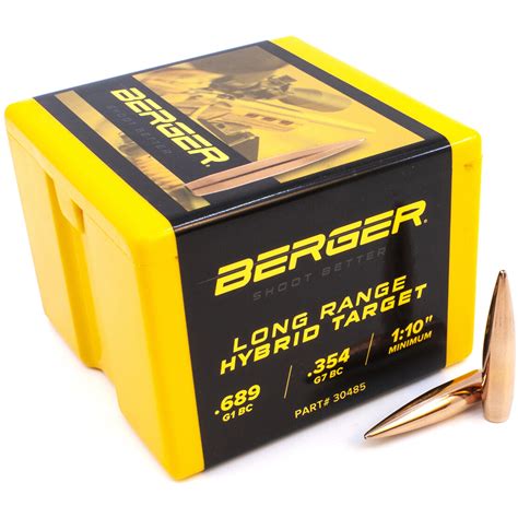 Berger 30 Cal Long Range Hybrid Target Bullet 308