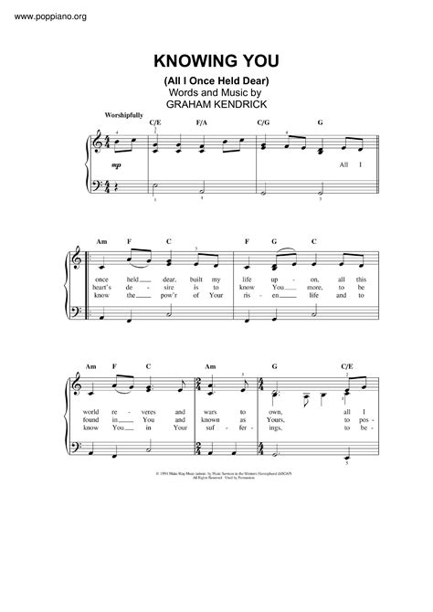 hymn knowing you all i once held dear sheet music pdf free score download ★
