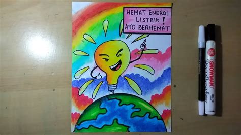 Poster Hemat Energi Listrik Yang Mudah Digambar Dan Bagus Ilustrasi