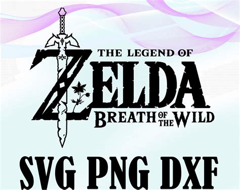 Zelda Logo Breath Of The Wild Svg Dxf Png Zelda Svg Dxf Etsy