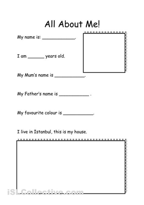 18 Best Images Of Introduction About Myself Worksheet Self