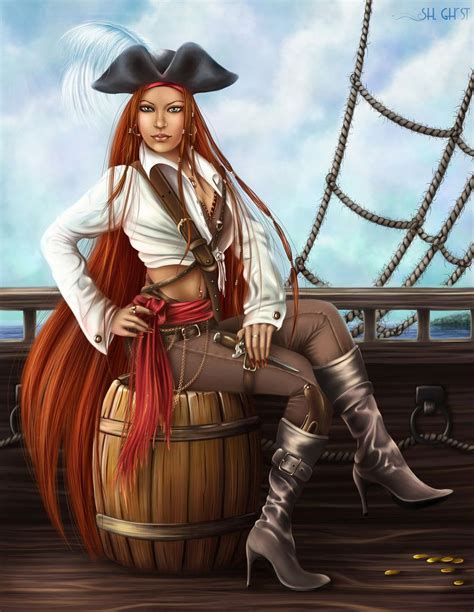 Girl Pirate By Lady Ghost On Deviantart Пираты Пираты арт Черно белое