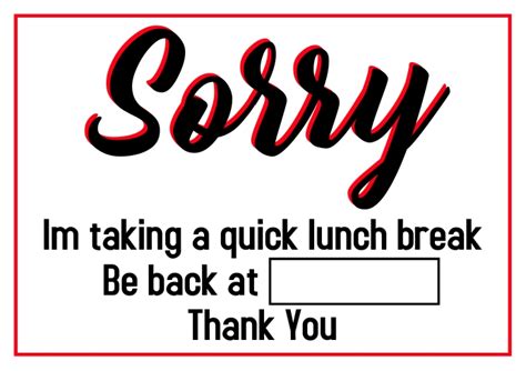 Lunch Break Template Postermywall