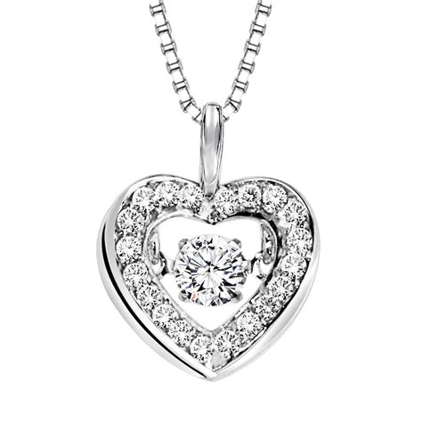 Rhythm Of Love Diamond Necklace Heart Necklace