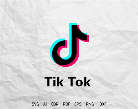 Tik Tok Logo Svg For Cricut Laser Cut And Print Etsy