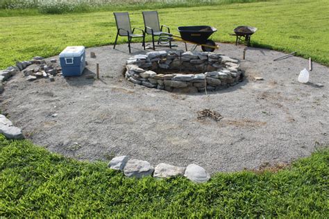 The Completed Stone Fire Pit Project How We Built It For 117 Old