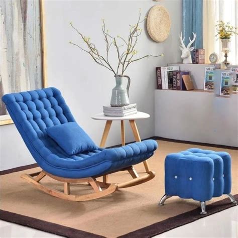 Gkw Blue Modern Design Rocking Lounge Chair For Home At Best Price In