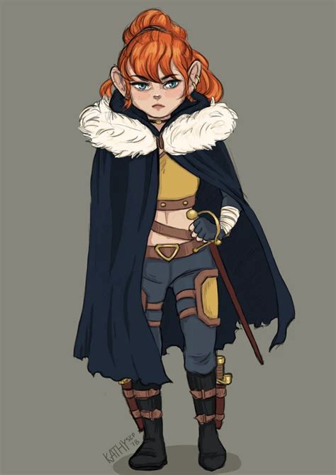I Drew My Dnd Character Aeri Shes A Halfling Rogue
