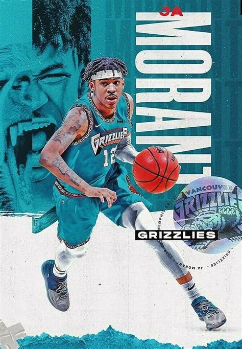 Ja Morant Ball Grizzlies Poster In 2021 Nba Basketball Art Nba