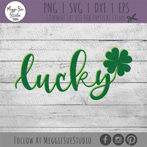 Lucky Shamrock Svg Lucky Svg Four Leaf Clover Lucky Svg St Patrick