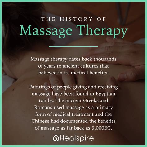 Massage Therapy History Dates Back Thousands Of Years To Ancient Cultures That Believed In Its