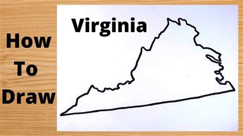 Drawing Virginia State Map Very Easy Youtube