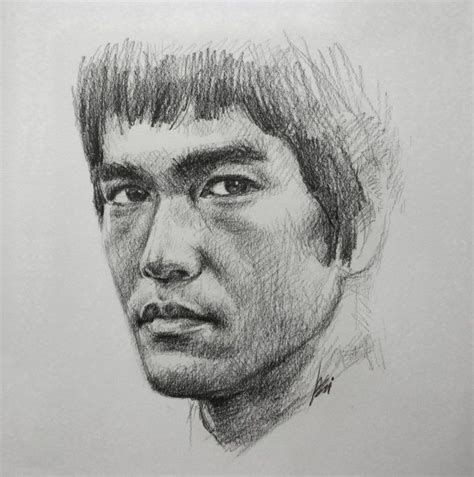 Drawings On Youtube Art Of Wei Portrait Drawing Guy Drawing Bruce