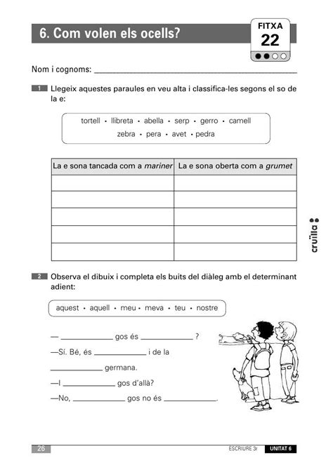 Cuaderno Ejercicios De Lengua 3r Ep Catalán Ortografia Catalana