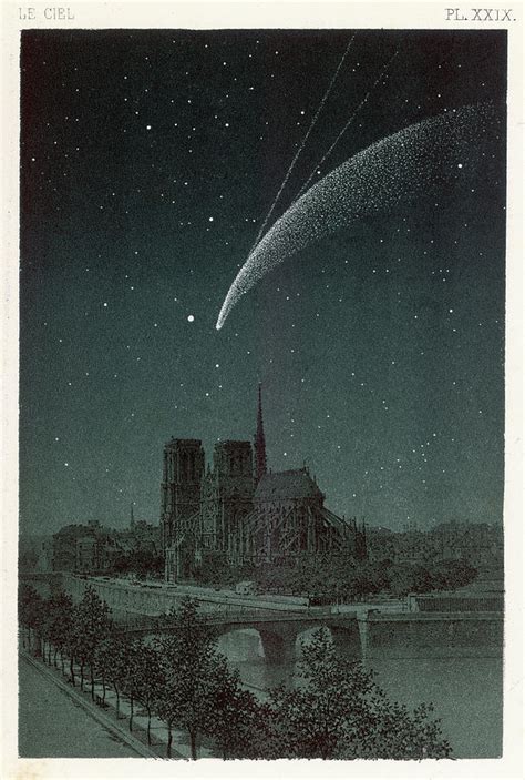 Donatis Comet Observed Over Paris Drawing By Mary Evans Picture