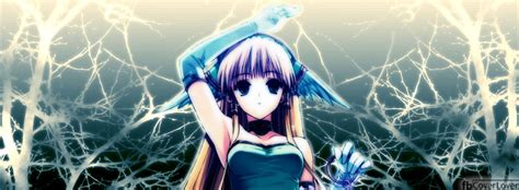 Electric Anime Girl Facebook Cover