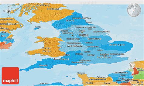 A political map of england in 1140, based on data in jim bradbury's book stephen and matilda, p.89 and p.180. Political Shades Panoramic Map of England