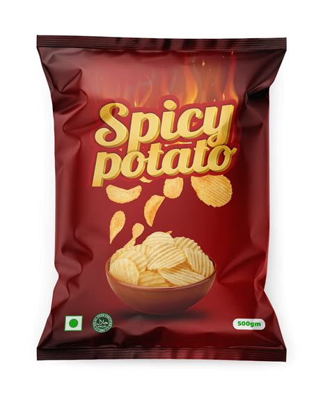 Spicy Chips Packet Design For Premium Brand On Behance
