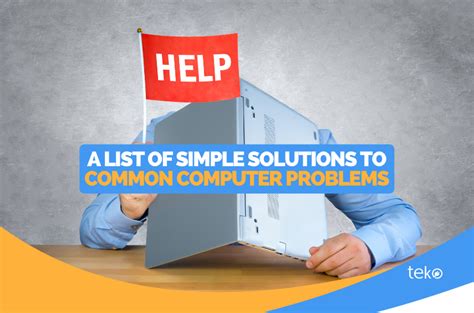 Common Computer Problems And Their Solutions Tips By Tekoph