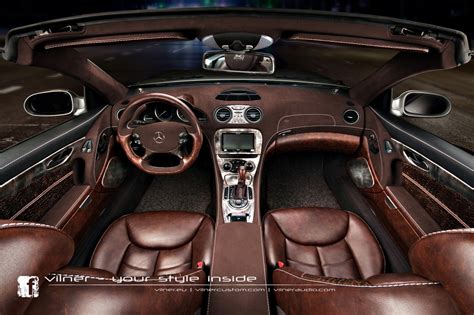 Mercedes Sl Interior Enhanced With Crocodile Leather