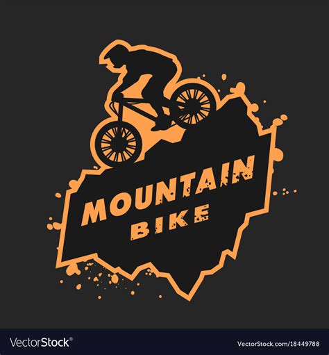 Mountain Bike Emblem Royalty Free Vector Image