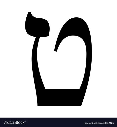 Hebrew Letter Tet Royalty Free Vector Image Vectorstock