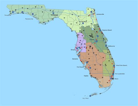 Florida Map Of Airports Zip Code Map
