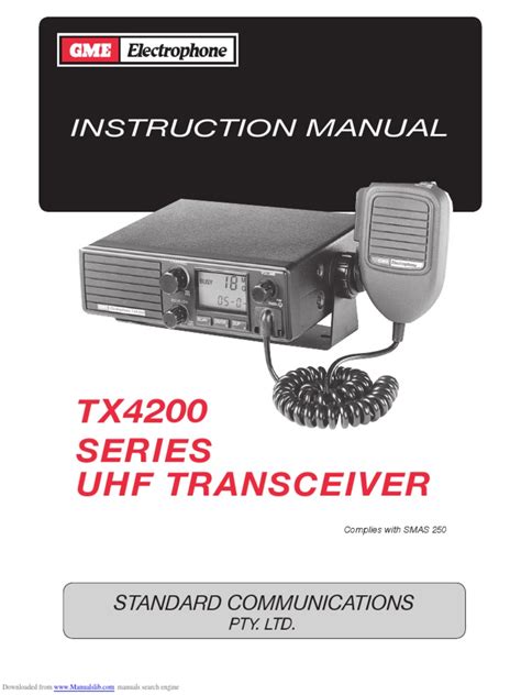 Welcome to ut southwestern graduate medical education. GME TX4200 Owner's Manual | Radio | Ultra High Frequency