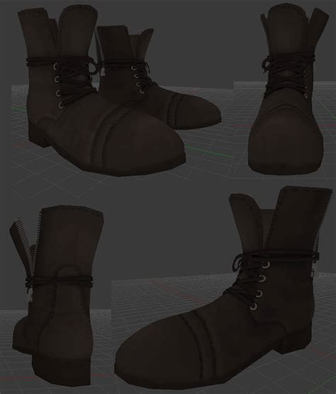 Boots Model Blender By Callia Evergreen On Deviantart