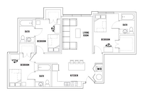 Floor Plans Vista Del Sol Student Housing Tempe Az