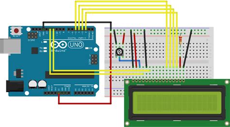 The resistor in the diagram above sets the backlight brightness. Arduino 16x2 LCD Black Boxes - Arduino Stack Exchange