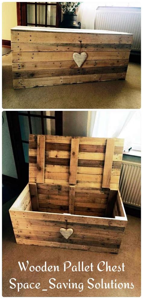 Wooden Pallet Chest Space Saving Solutions Wooden