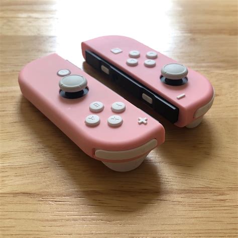 Custom Nintendo Switch Soft Pink Joy Con Controllers With A Etsy
