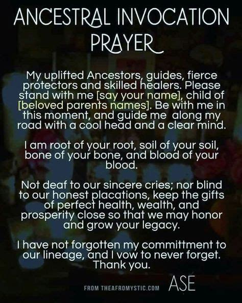 Ancestral Prayer