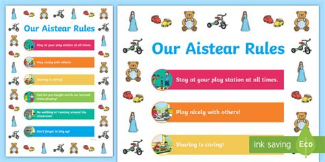 Our Aistear Playtime Rules Display Poster Teacher Made