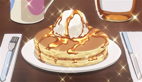 Stack Of Pancakes With Whipped Cream And Drizzled With Maple Syrup Paw