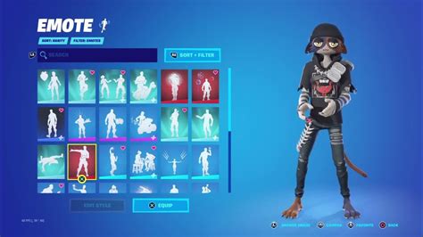 Emote Showcase With Meow Skulls Skin Youtube