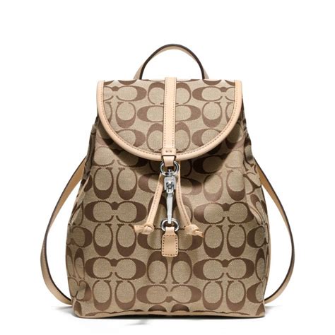 Lyst Coach Signature Small Backpack In Natural