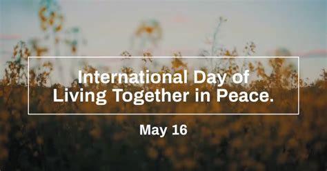 International Day Of Living Together In Peace Template Postermywall