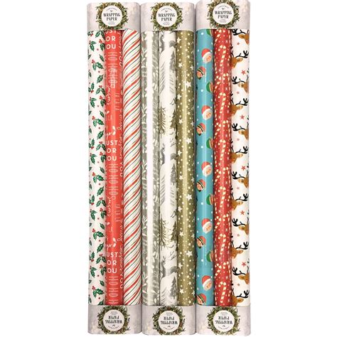 Christmas Wrapping Paper 3m Assorted 3 Pack Woolworths