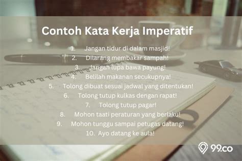 Contoh Kata Kerja Imperatif Dilengkapi Pengertian Ciri Jenisnya