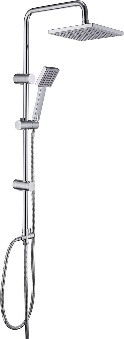 JOHO Shower Slider Rail With Adjustable Shower Holder Bracket Wall Mounted Shower Column 92cm In