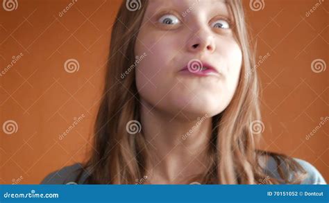 upset and unhappy teen girl talking to a camera with anger 4k uhd stock footage video of cute