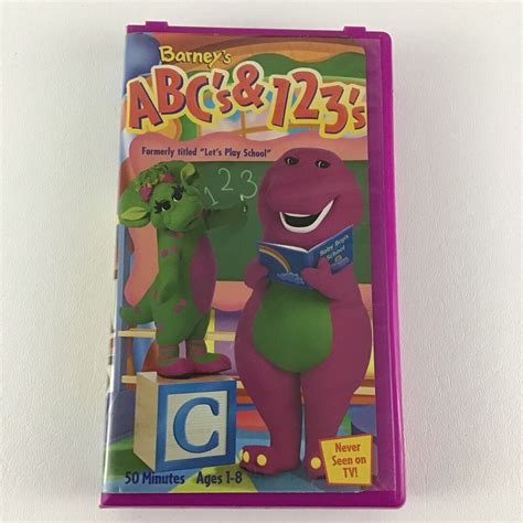 Barney Abcs And 123s Vhs Tape Lets Play School Etsy Ireland