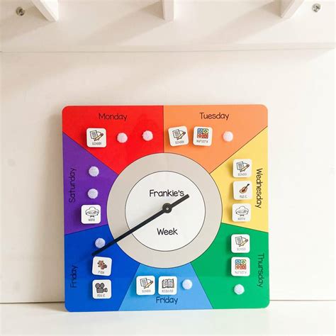 Childrens Personalised Routine Clock By Craftly Ltd