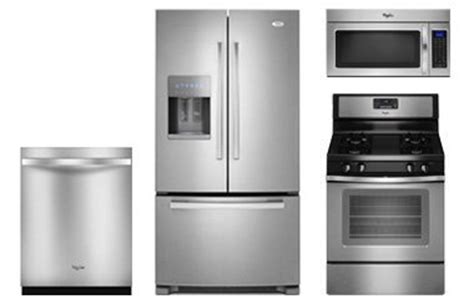 Frigidaire 3 stainless steel + 1 brushed steel appliance package : Whirlpool Stainless Kitchen Appliance Package - Abt.com
