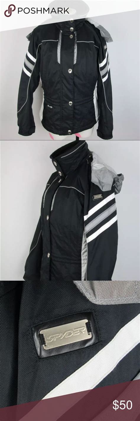 Spyder Xtl 10000 Black Silver Lite Jacket Size 10 Jackets Clothes