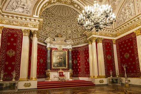 The Winter Palace Petrovsky Or Small Throne Room Interior Saint