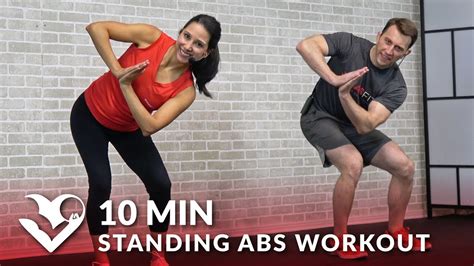 10 Minute Standing Abs Workout And Low Impact Standing Cardio Workout 10 Min Abs Standing Up
