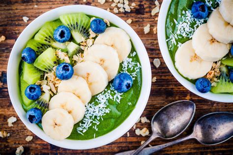 Green Smoothie Bowl Recipe With Smoothie Bowl Toppings